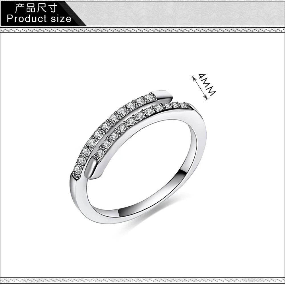 Свадебные Кольца для wmone Одежда высшего качества простые AAA кубического циркония