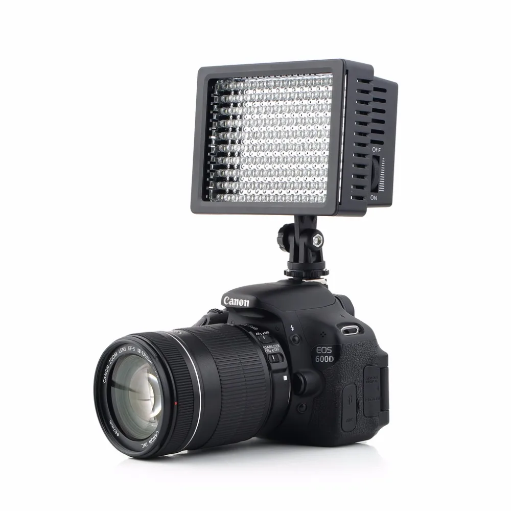160 LED HD светильник для видеокамеры 12W 1280LM с регулируемой яркостью Canon Nikon Pentax камеры