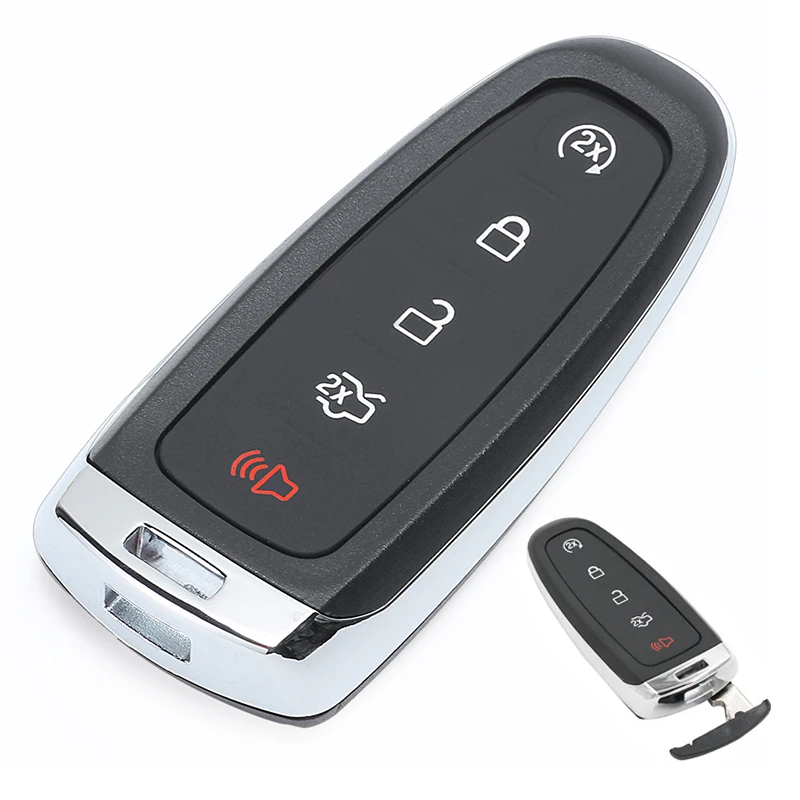 KEYECU 315 МГц ID46 FCC, аддитивного цветового пространства: M3N5WY8609 Smart 4+ 1 5 кнопка дистанционного, автомобильные аксессуары, брелок для автомобиля Ford Edge Escape экспедиции C-max Телец гибкий фокус