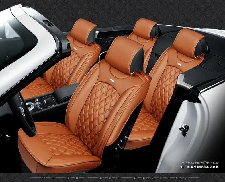Для Honda civic accord crv xrv Fit брендовый черный роскошный мягкий кожаный чехол для автокресла передний и задний полный комплект чехол для автокресла