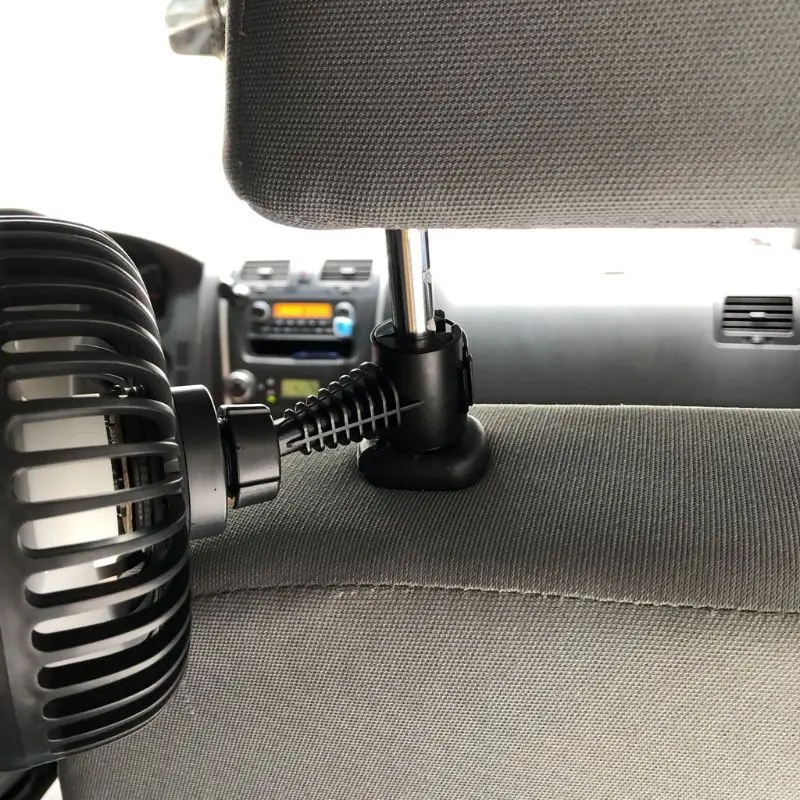 

Universal 5 inch Car Back Seat Headrest Three Speed 5V USB Fan With Switch Air Cooling Fan for Home Travel Car Truck Headrest D