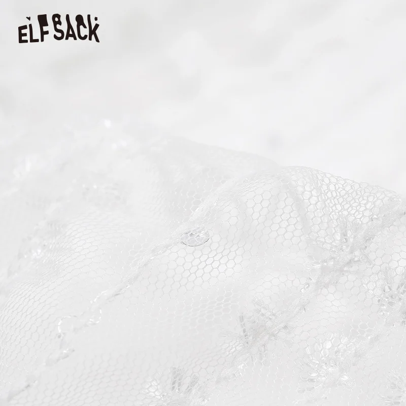 Женский повседневный набор платья ELF SACK розовая футболка и белое кружевное
