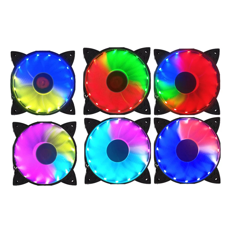 Чехол для компьютера охлаждающий вентилятор ПК с RGB регулировкой светодиодный