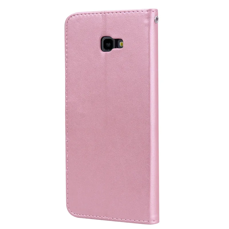 J4Plus кожаный чехол для Samsung Galaxy J4 J6 J8 Plus 2018 тиснение кошелек флип телефона