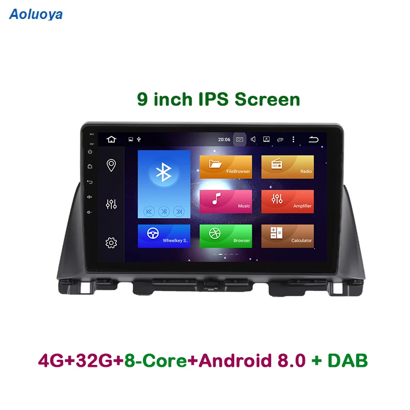 Aoluoya 9 &quotIPS 4 Гб ОЗУ 32 ПЗУ Восьмиядерный Android 8 0 автомобильный DVD GPS навигационный
