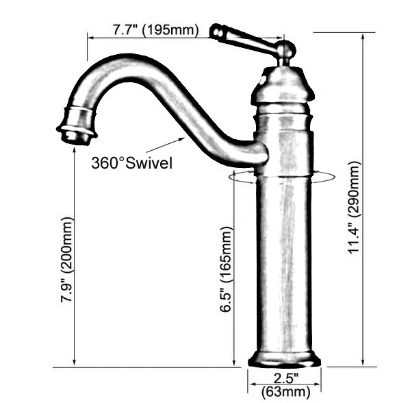 

Swivel Spout Golden Brass Single Handle Kitchen Sink Hot & Cold Faucet Mixer Tap Cgf055