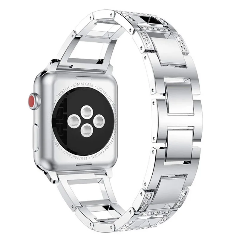 Сплав для Apple Watch Band 38 мм 40 ремешок из розового золота 42 4 44 Beacelet iWatch Series 3 2 1|Ремешки