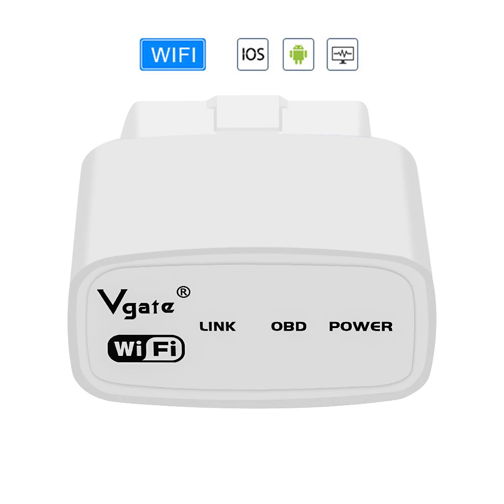 icar1-WIFI Vgate elm327 Wi-Fi диагностический адаптер OBD2 сканер автоматический диагностический инструмент elm 327 V2.1 OBDII считыватель кода сканирующий Инструмент wifi продвижение - Цвет: icar1-WIFI