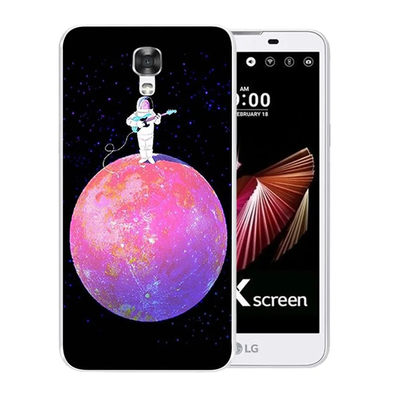 Чехол для телефона LG X Screen/X View K500N K500DS Space World Pattern Мягкая силиконовая задняя крышка