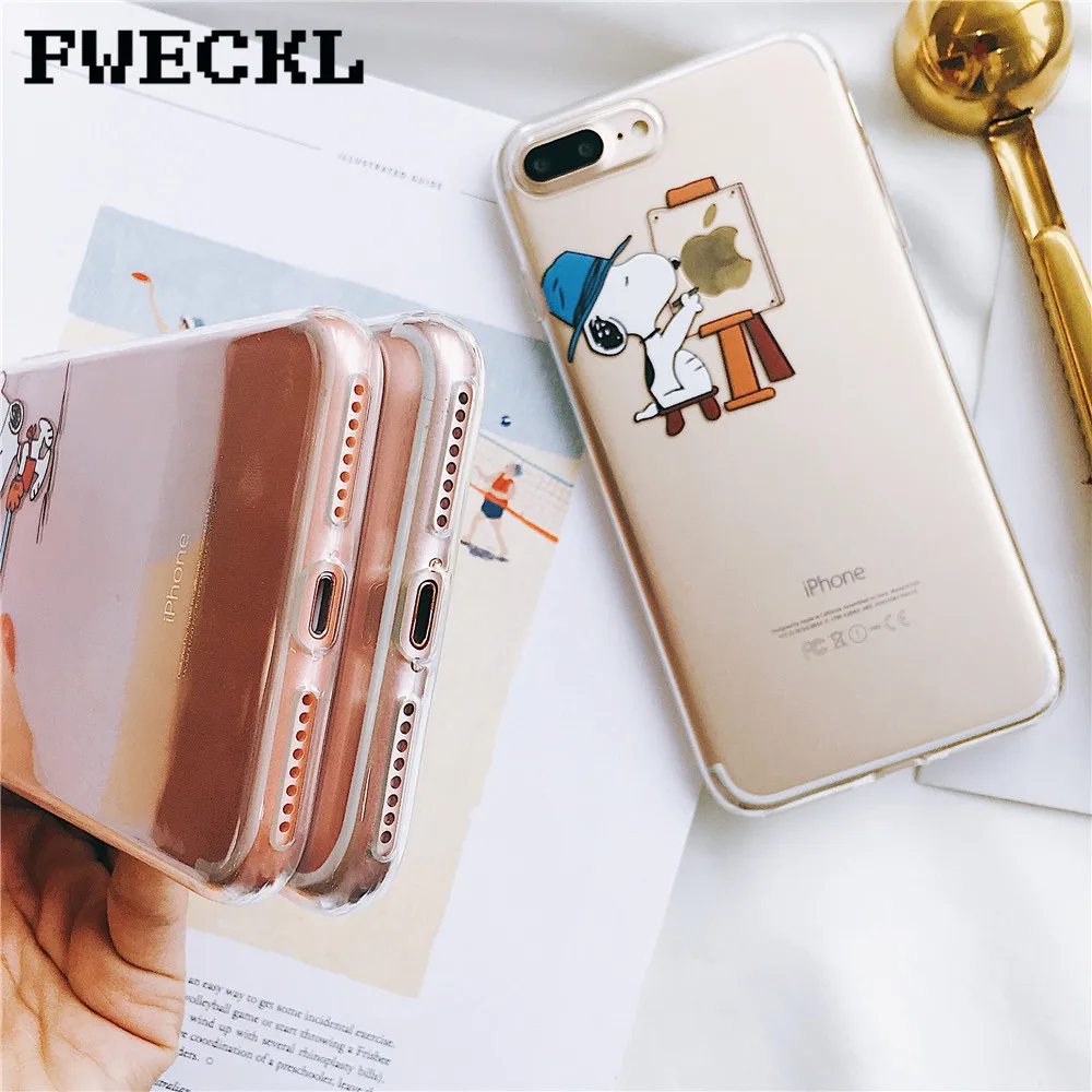 Милый чехол для телефона с рисунком собаки 6 S 7 8 Plus X силикон iPhone XR XS MAX прекрасный