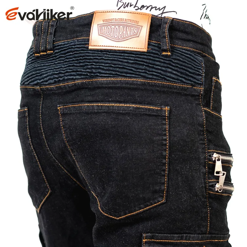 New Khaki Black Blue Motorcycle Pants Men Moto Jeans Zipper Protective Gear Motorbike Trousers Motocross Pants Moto Pant