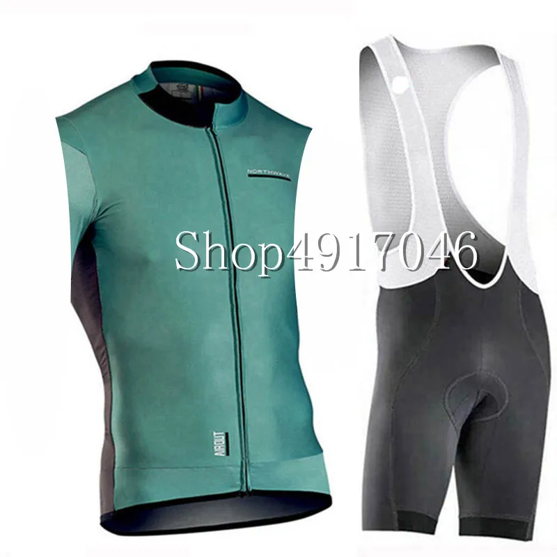 NW для мужчин лето Велоспорт без рукавов Джерси нагрудник шорты комплект дышащая