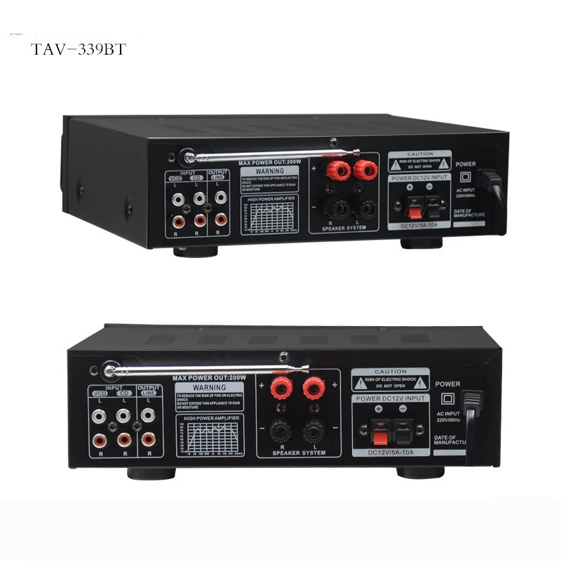 Бриз аудио sunbuck TAV-339B Bluetooth усилитель fm-радио USB SD 100 Вт* 2 Пульт дистанционного Управления караоке усилитель