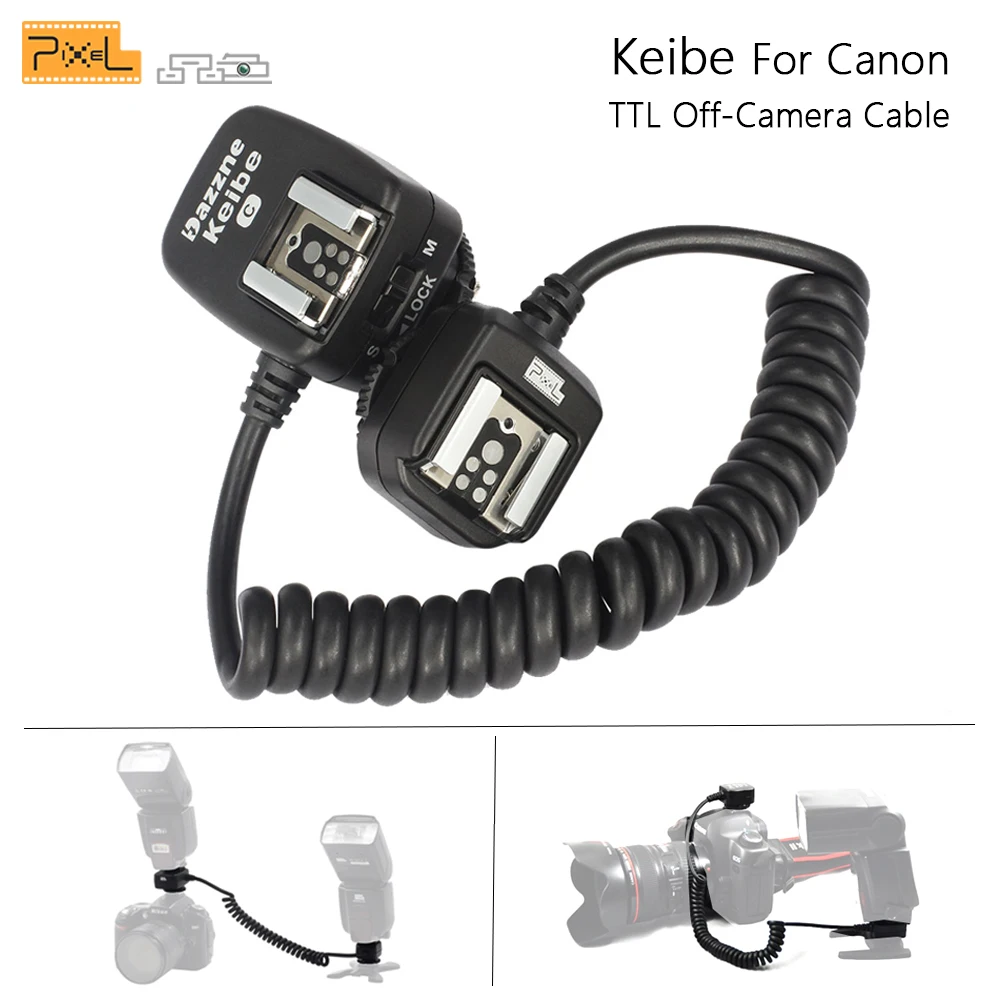 Pixel Keibe 1 м/3 6 м шнур ttl Off camera Flash Горячий башмак Синхронизация фотолампа для вспышки