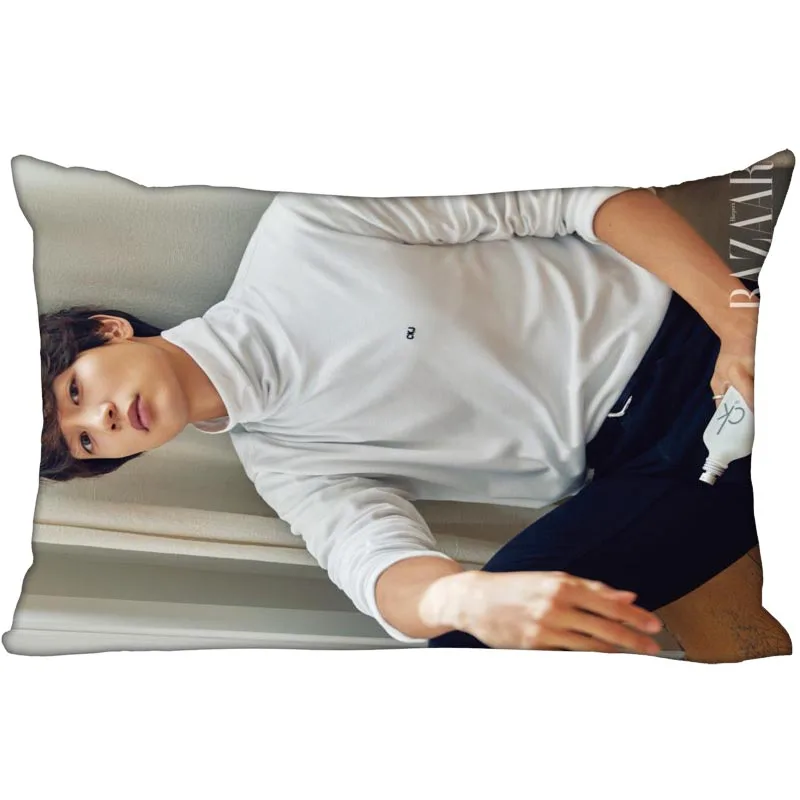7 Горячая Корея-поп на заказ Choi SHINee Minho атласная наволочка 35x45 см(с одной стороны) печатная молния Шелковый пружинный чехол индивидуальный логотип Подарочный - Цвет: 7
