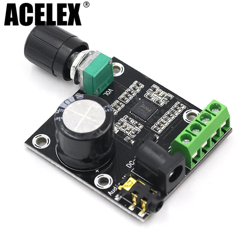 Super Slim 2x15 W PAM8610 класса D Цифровой двойной усилитель звука доска 12 V черный