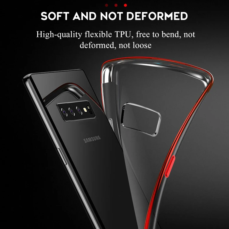 Для Smausng Galaxy S10 силиконовый тонкий чехол для телефона из ТПУ Samsung Роскошный