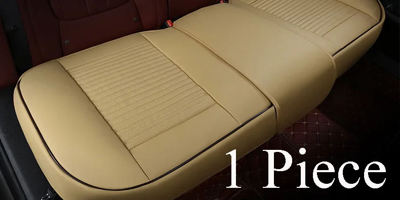 1 rear beige Чехол для автомобильного сиденья, кожаный, 3D, полностью объемный, для вождения автомобиля, переднее, заднее сиденье, протектор, коврик, дышащий, для автомобильного кресла, четыре сезона - Название цвета: 1 rear beige