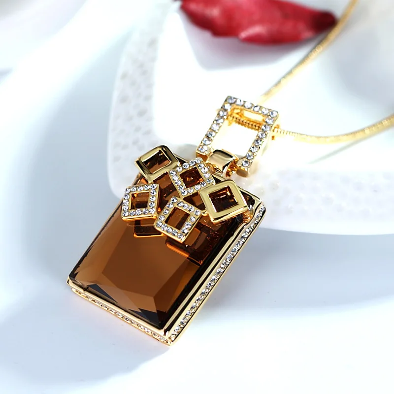 2016 Горячей продажи свитер цепи кристалл кулон ювелирных изделий и оптовая