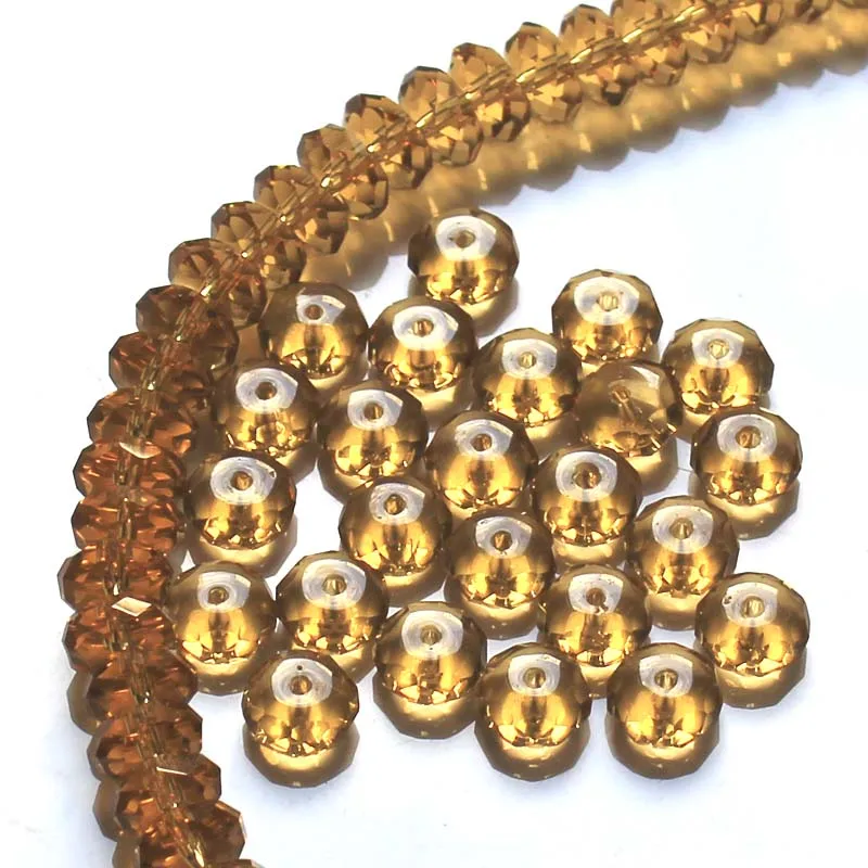 Округлые граненые Австрийские хрустальные бусины форма шины 100 шт. 8x3 мм верхние