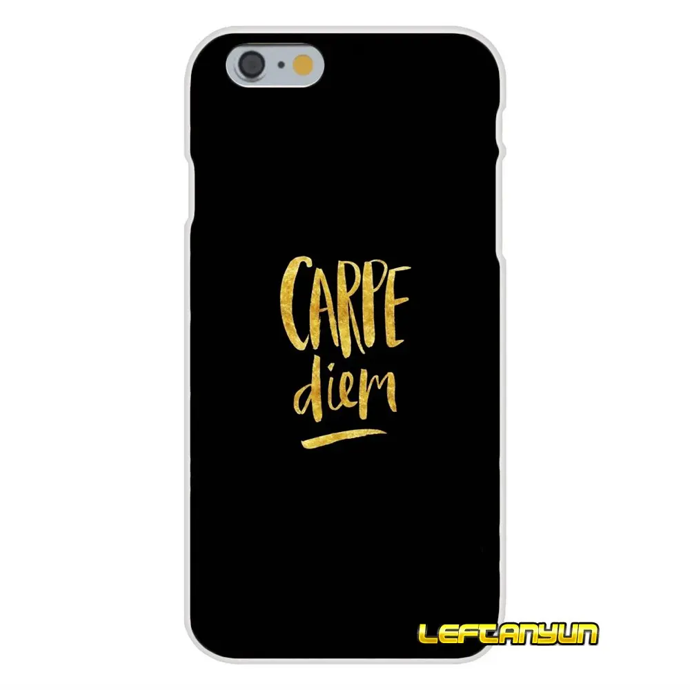 Аксессуары для телефона Чехлы iPhone X 4 4S 5 5S 5C SE 6 6S 7 8 Plus кавычки Carpe Diem|Чехлы-накладки|