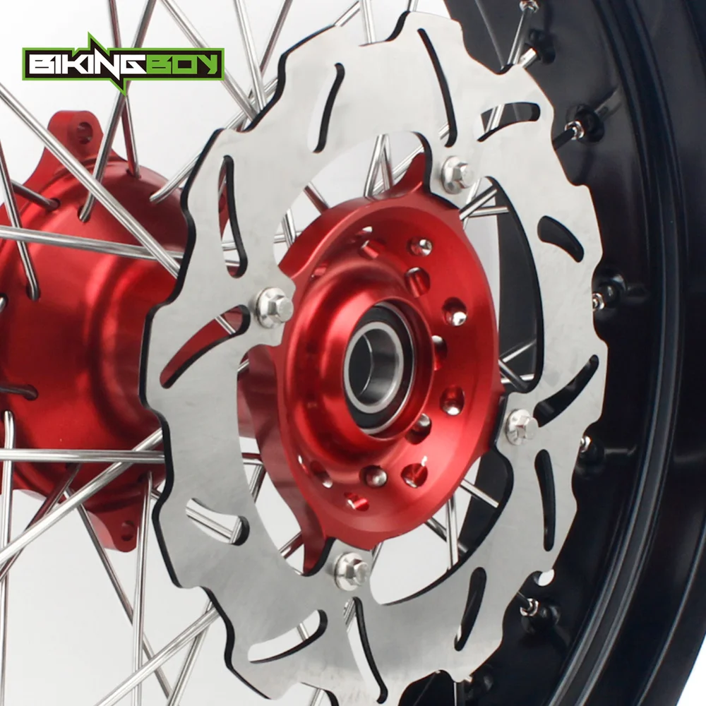 

BIKINGBOY 17" Wheels Rims Hubs Discs Bracket Sprocket Set For Honda CRF 250 R 04-13 CRF 450 R 04-12 CRF250X 04-14 CRF450X 04-13