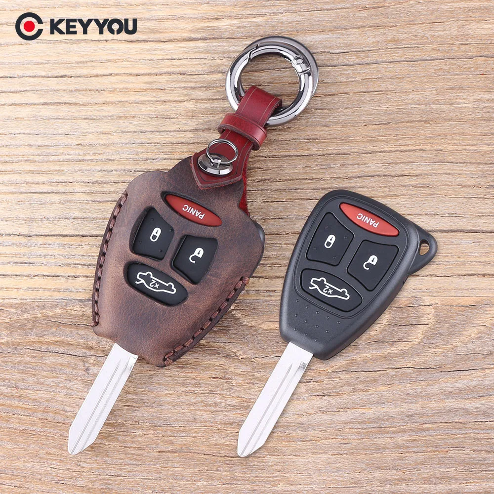 KEYYOU 4 кнопки дистанционного ключа Fob чехол с брелком для Chrysler 300/Aspen/Jeep/для Dodge