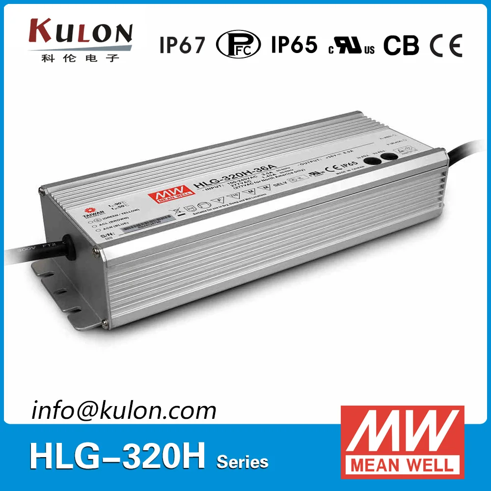 Оригинальный светодиодный драйвер Meanwell HLG 320H 12A 320 Вт 22A 12 В регулируемый