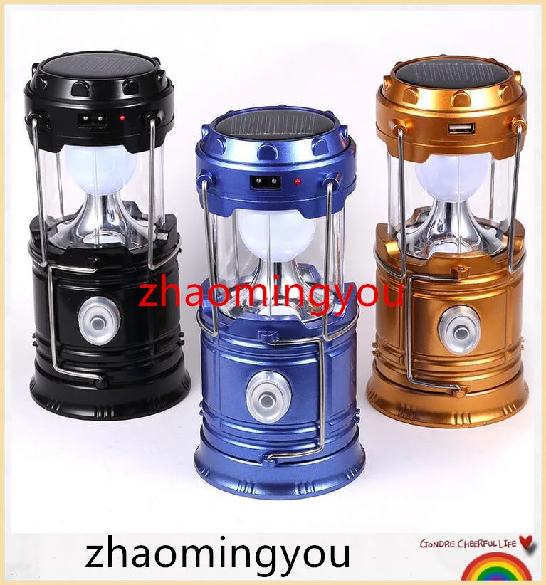 Ультра яркий Перезаряжаемый светодиодный фонарик для кемпинга на солнечной