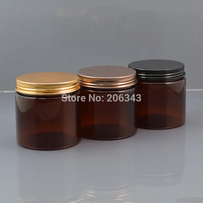 200 г коричневая пластиковая банка ПЭТ/горшок/контейнер/бутылка с несколькими