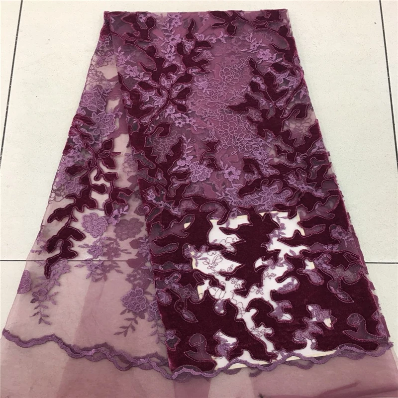 Французского кружева Лидер продаж Высокое качество Африканский бархат