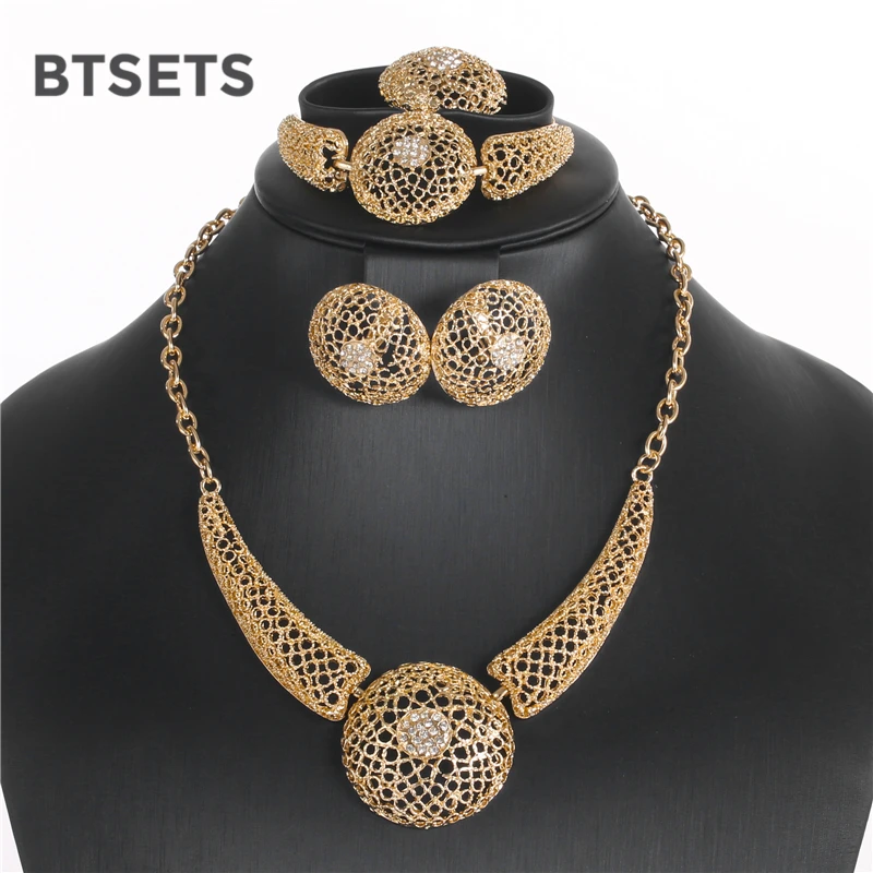 BTSETS Дубай наборы свадебных ювелирных изделий для дам Роскошный цветок