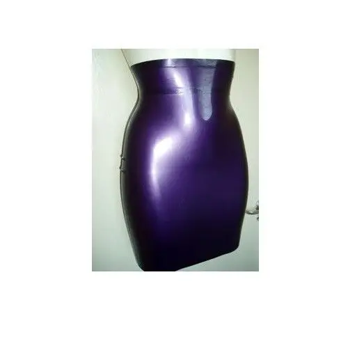 Юбка-карандаш из латекса и резины фиолетовая унисекс XS S M L XL XXL |