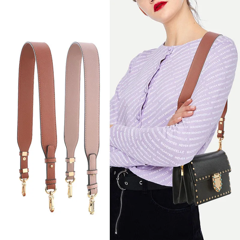 Solid Color Wide Shoulder Strap Fashion Female Adjustable Bag Straps Long Belt For Handbag Accessories Leather Handle | Багаж и сумки