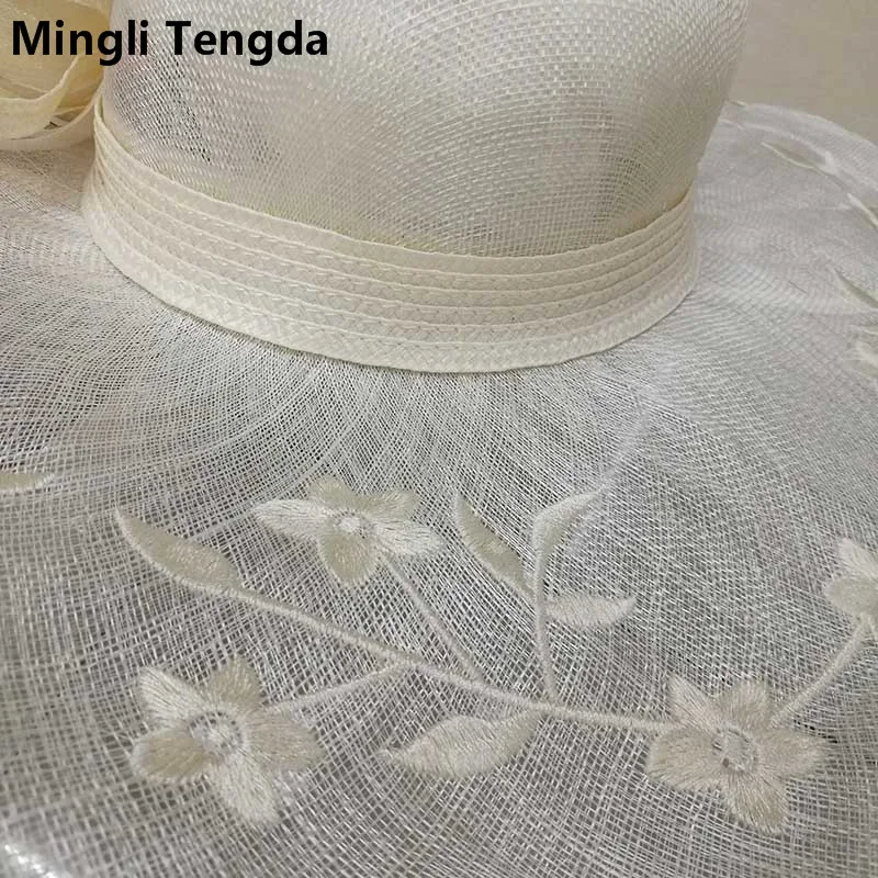 Mingli Tengda Свадебная шляпа с черными перьями необычная Тиара для невесты льняная