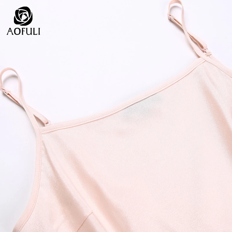 AOFULI S-4XL 5XL пикантная обувь цвет розовый сплошные тюлевые вечерние платья Плюс