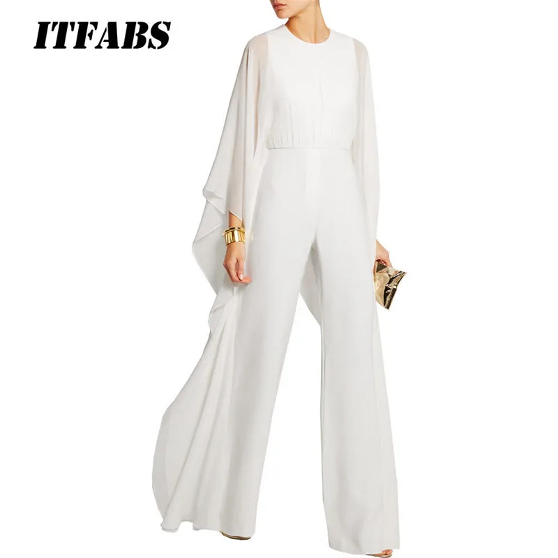 2018 модный шифоновый женский комбинезон без рукавов повседневный Клубная одежда