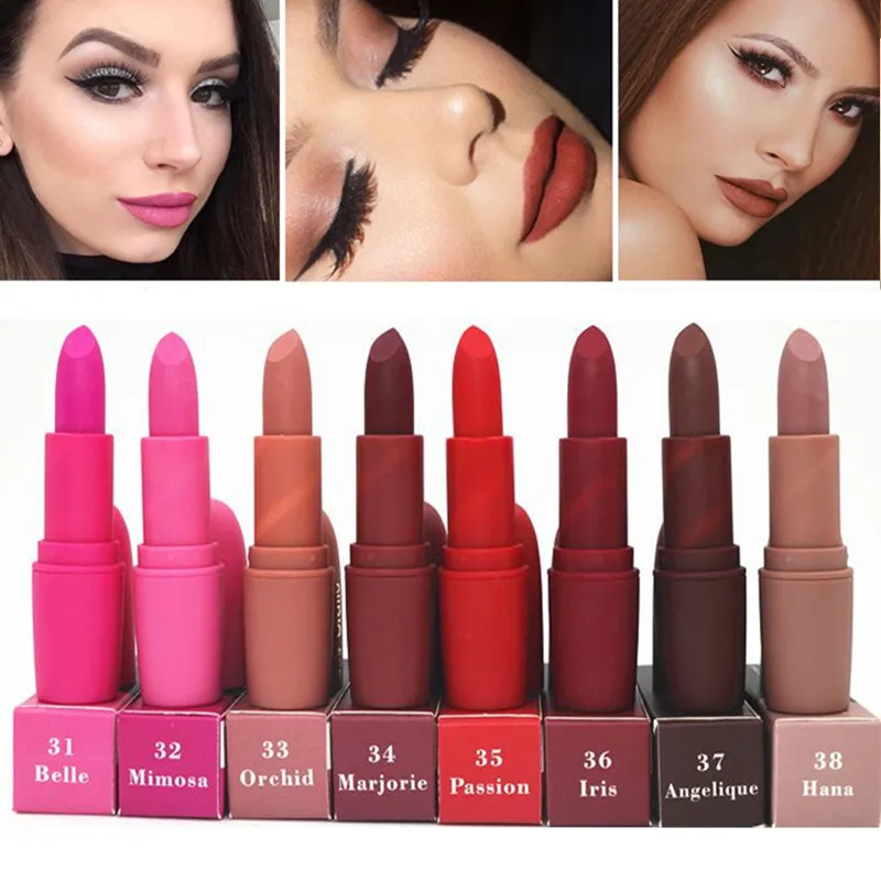 Матовая губная помада MISS ROSE 8 шт./лот водостойкая стойкая для губ|lipstick hot|matt lipstick