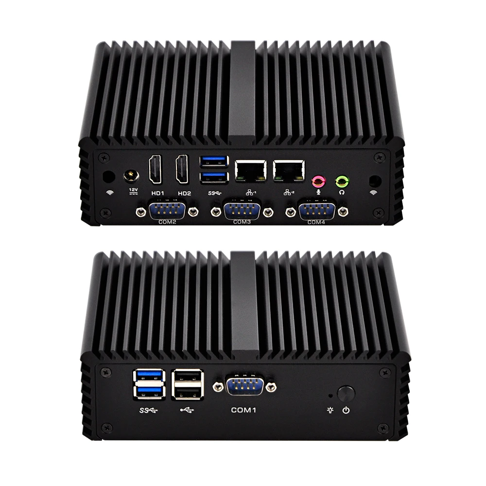Мини компьютер AES NI 4 RS232 x86 ubuntu Linux Q400P. Межсетевой маршрутизатор безвентиляторный