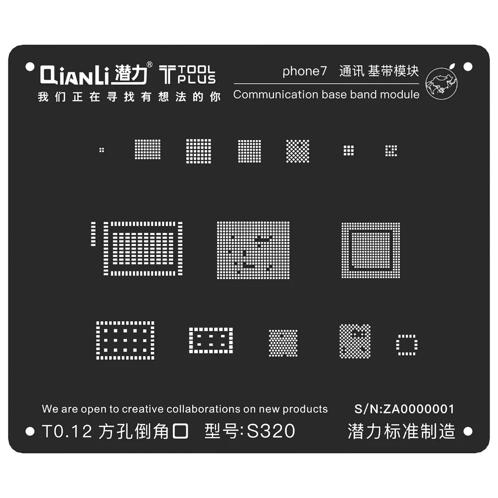 BGA реболлинговый трафарет с прямым нагревом жестяной для iPhone i5-i8 модуль базовой