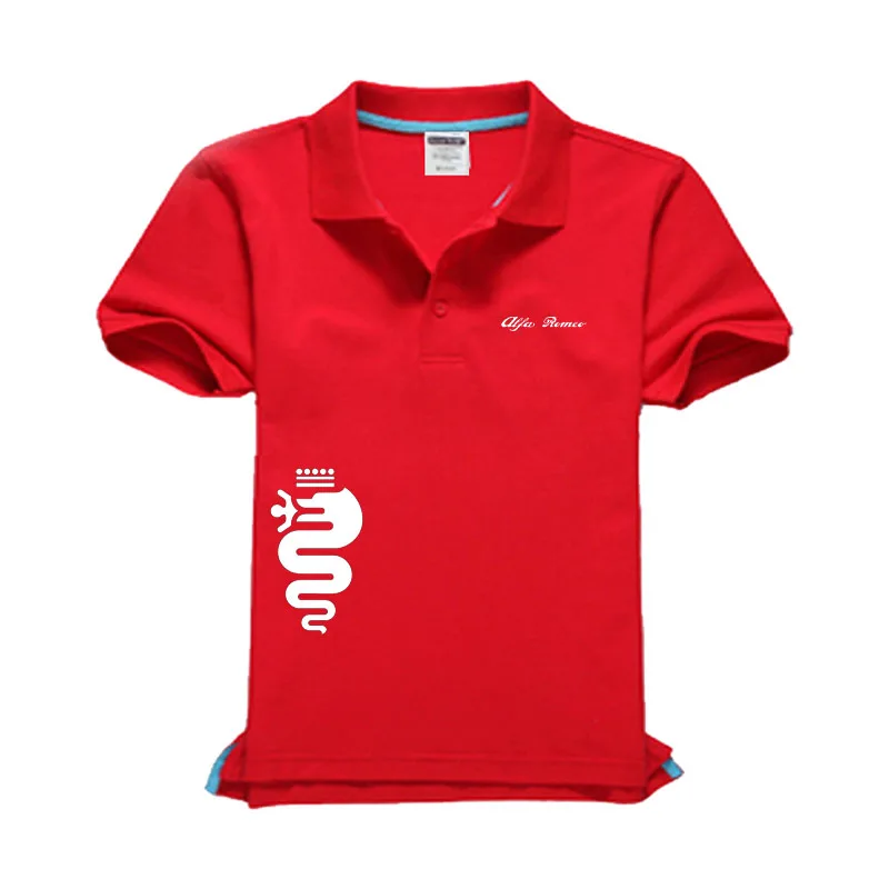 Рубашка-поло Alfa Romeo Мужская брендовая одежда деловая и повседневная однотонная с