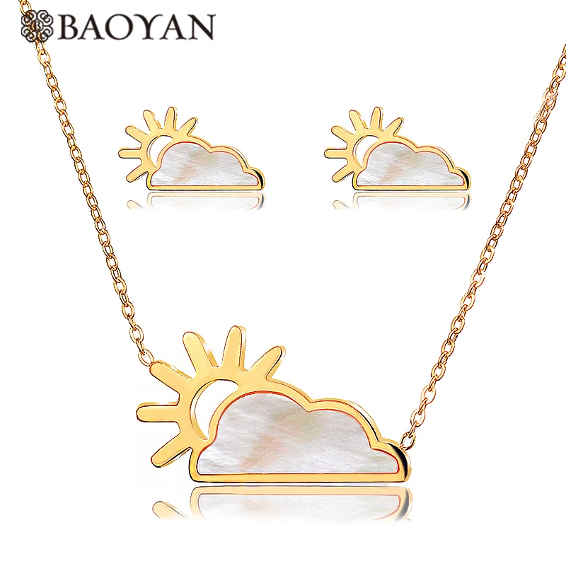 BAOYAN золотистый Серебристый с розой золотой цвет простое облако и медальон в