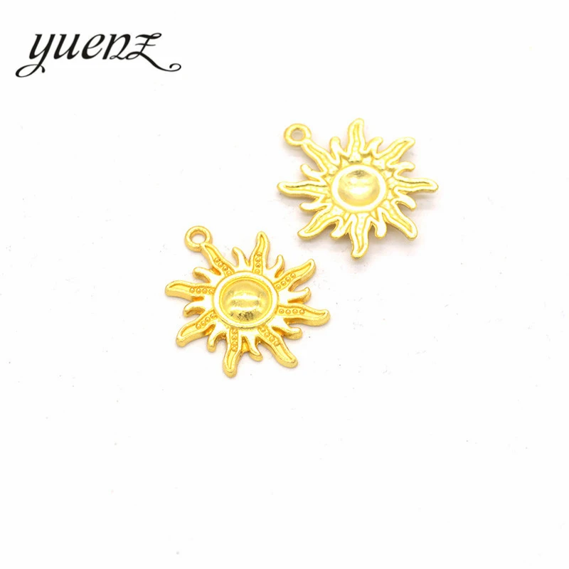 YuenZ 10pcs Antique silver Plated sun Charm Pendants Jewelry Diy Accessories Making DIY Findings L201 | Украшения и аксессуары