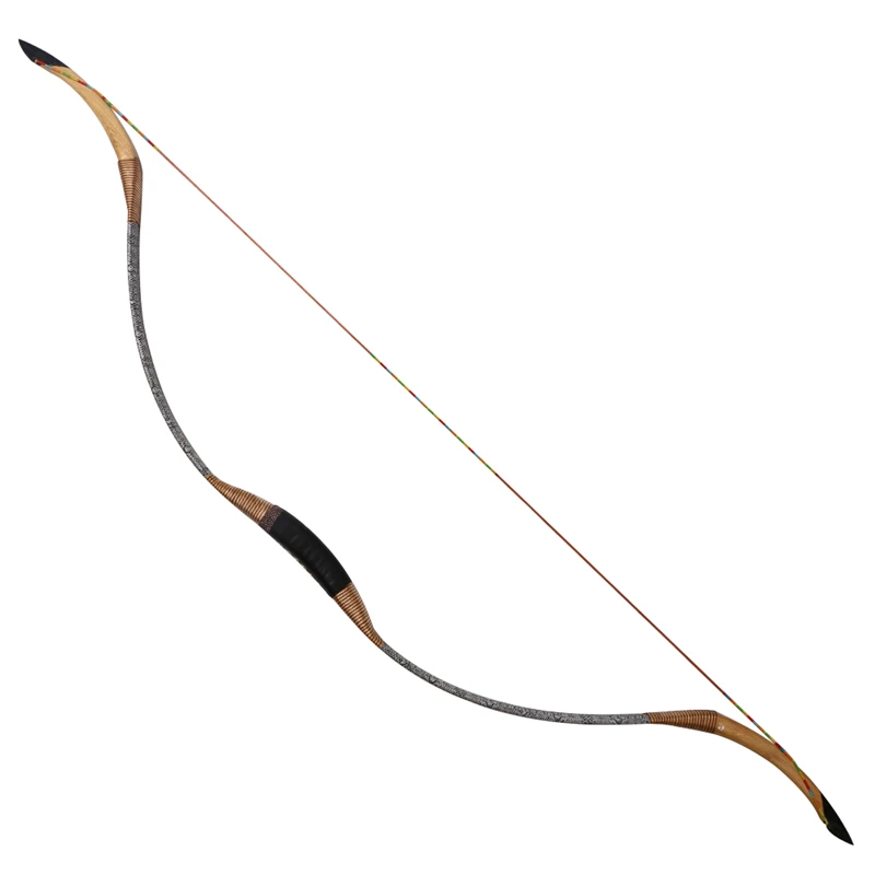 

Xi'an Hunnish traditional recurve bow 140cm/55inch 30-55lbs hunting wooden bow durable fiberglass bow