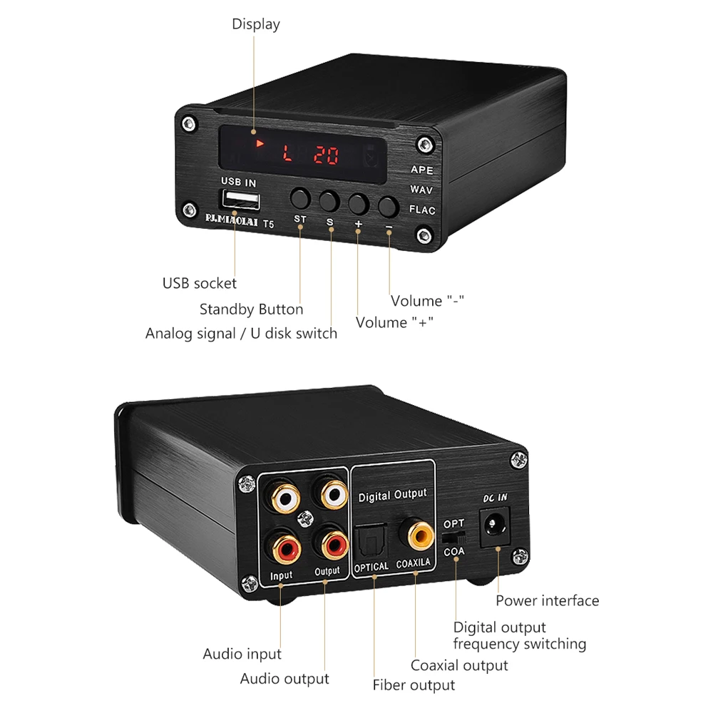 PJ. MIAOLAI SP3306AL APE Lossless Музыкальный плеер HiFi Fever цифровой усилитель оптический
