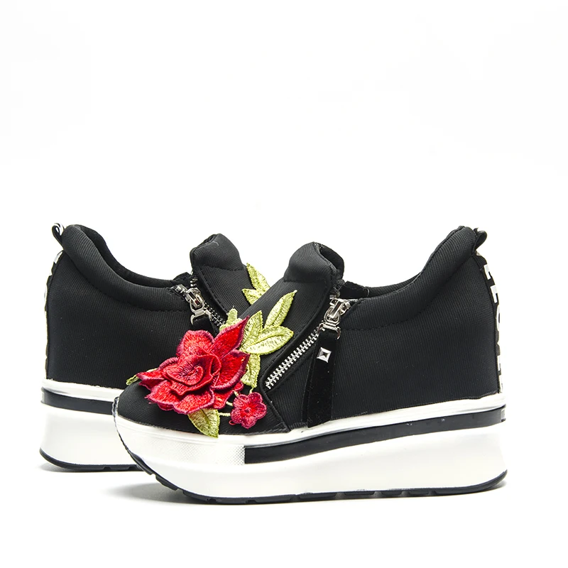 Fujin/Брендовая обувь на платформе со стразами Вулканизированная для женщин