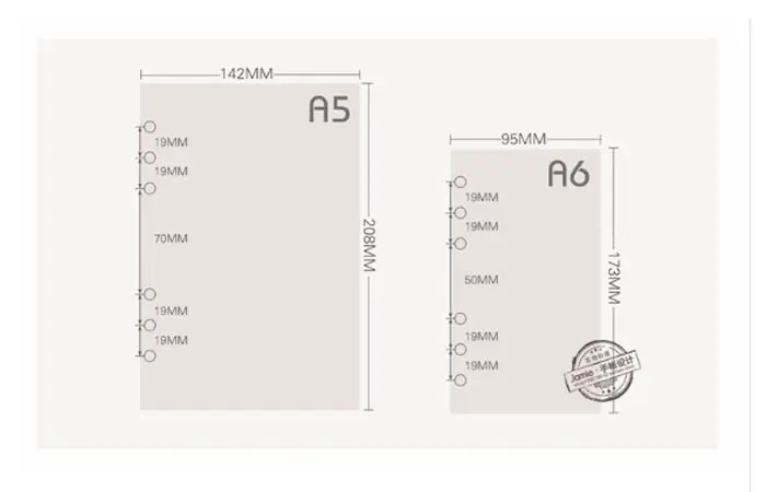 A5/A6, ежемесячный, экономичный, спиральный блокнот, наполнитель, бумага для Filofax, Диарио, планировщик, внутренние страницы, офисные аксессуары, переплетная бумага для книг