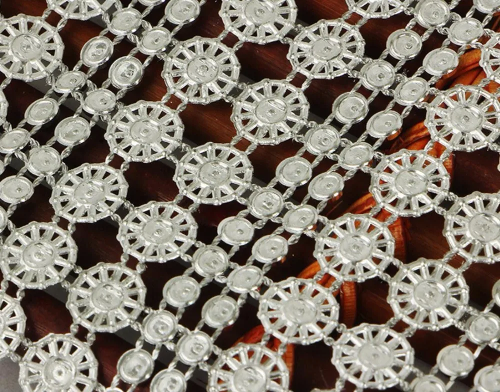 10 ярдов Подсолнух гибкая сетчатая обертка рулон цепочка отделка для шитья Apperal Bag