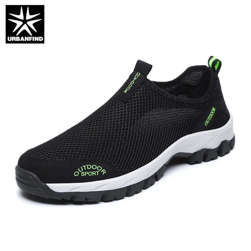 URBANFIND 2019 Men Summer Comfortable Casual Shoes Slip-on Breathable Air Mesh Flats Trainers Sneakers Water Loafers 39-49 | Обувь