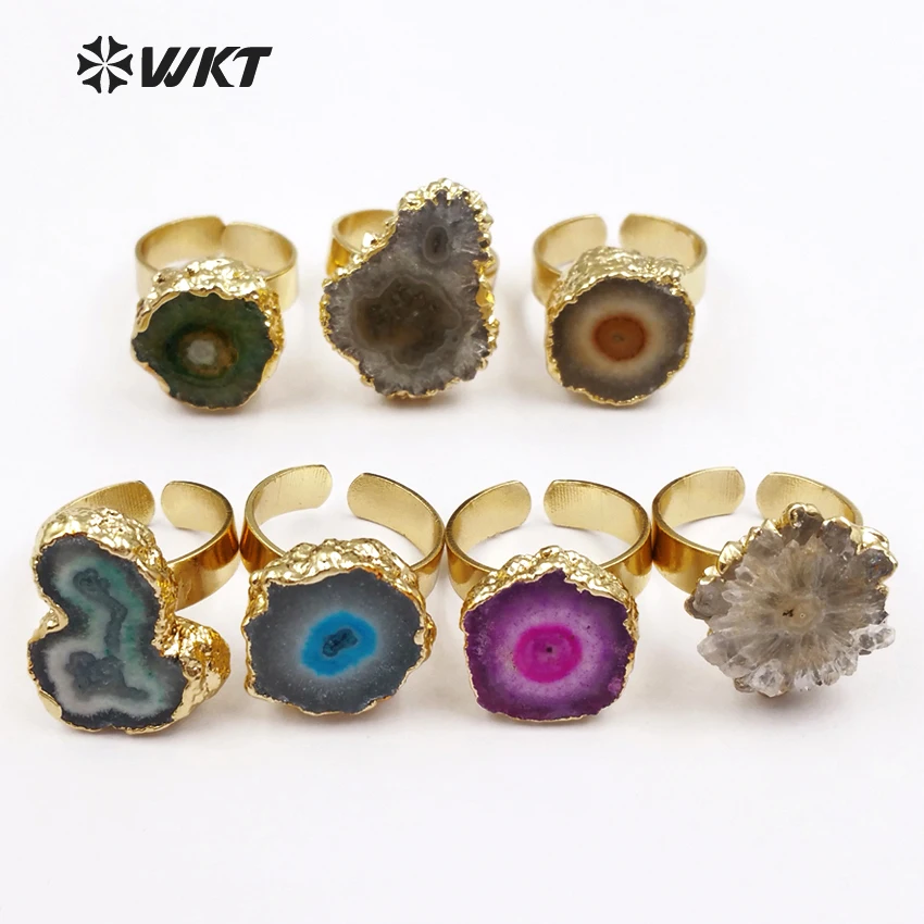 Оптовая продажа кольца из натурального сталактского кварца неправильной формы